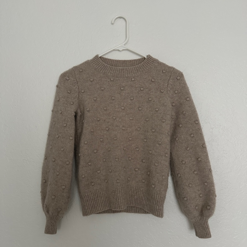 Rachel Zoe 100% Cashmere Women's Beige Crew Neck Sweater XS